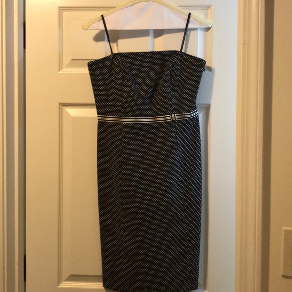 Black polka dot dress